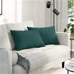 vidaXL Sofa Kussens 2 stuks Donkergroen 60 x 40 cm Stof