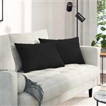 vidaXL Sofa Kussens 2 pcs Zwart 60 x 40 cm Stof