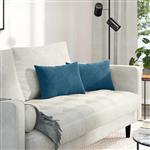 vidaXL Sofa Kussens 2 stuks Blauw 50 x 30 cm Cordstof