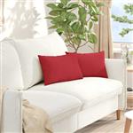 vidaXL Sofa Kussens 2 pcs Rood 50 x 30 cm Stof