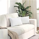vidaXL Sofa Kussens 2 pcs Wit 50 x 30 cm Stof