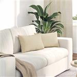 vidaXL Sofa Kussens 2 pcs Crème 50 x 30 cm Stof