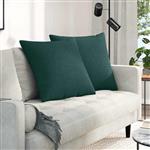 vidaXL Sofa Kussens 2 stuks Donkergroen 80 x 80 cm Stof