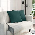 vidaXL Sofa Kussens 2 pcs Donkergroen 50 x 50 cm Stof