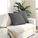 vidaXL Sofa Kussens 2 pcs Donkergrijs 50 x 50 cm Stof