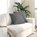 vidaXL Sofa Kussens 2 stuks Donkergrijs 45 x 45 cm Stof