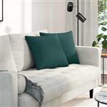 vidaXL Sofa Kussens 2 stuks Donkergroen 45 x 45 cm Stof