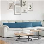 vidaXL Sofa Kussens 2 stuks Blauw 200 x 40 cm Cordstof