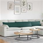 vidaXL Sofa Kussens 2 stuks Donkergroen 200 x 40 cm Stof