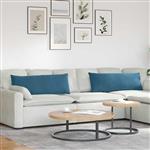 vidaXL Sofa Kussens 2 stuks Blauw 120 x 40 cm Cordstof