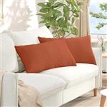 vidaXL Sofa Kussens 2 stuks Rood-oranje 80 x 40 cm Cordstof