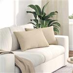 vidaXL Sofa Kussens 2 stuks Crème 60 x 40 cm Stof