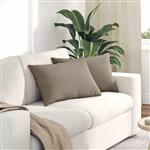 vidaXL Sofa Kussens 2 stuks Taupe 60 x 40 cm Stof