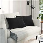 vidaXL Sofa Kussens 2 stuks Zwart 60 x 40 cm Cordstof