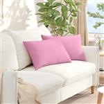 vidaXL Sofa Kussens 2 stuks Roze 60 x 40 cm Stof
