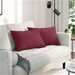 vidaXL Sofa Kussens 2 stuks Wijnrood 60 x 40 cm Stof