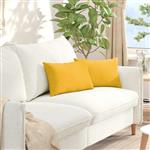 vidaXL Sofa Kussens 2 stuks Lichtgeel 50 x 30 cm Cordstof