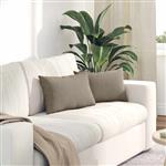 vidaXL Sofa Kussens 2 stuks Taupe 50 x 30 cm Stof
