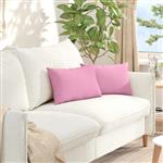 vidaXL Sofa Kussens 2 stuks Roze 50 x 30 cm Stof