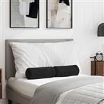 vidaXL Bolster Kussens 2 stuks Zwart Ø 15 x 40 cm Cordstof
