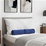 vidaXL Bolster Kussens 2 stuks Politieblauw Ø 15 x 40 cm Cordstof