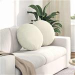 vidaXL Zitkussens 2 stuks Crème Ø 40 x 13 cm Fluweel