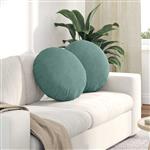 vidaXL Zitkussens 2 stuks Zeegroen Ø 40 x 13 cm Fluweel