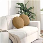 vidaXL Zitkussens 2 stuks Bruin Ø 40 x 13 cm Fluweel