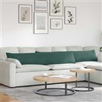vidaXL Sofa Kussens 2 stuks Donkergroen 200 x 40 cm Cordstof