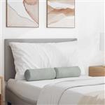 vidaXL Bolster Kussens 2 stuks Lichtgrijs Ø 15 x 40 cm Cordstof