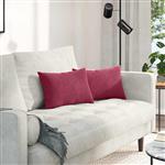 vidaXL Sofa Kussens 2 stuks Wijnrood 50 x 30 cm Cordstof