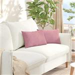 vidaXL Sofa Kussens 2 stuks Roze 50 x 30 cm Cordstof