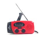 Slimlogy R3 Mini 2000 mAh Noodradio & Nood Zaklamp – Laadbaar met Crank – Rood