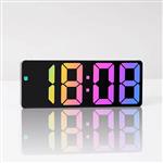 Digitale klok zwart met regenboog cijfers (16 cm)