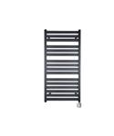 Electrische Wifi Radiator Sanicare HVP Carini Moda 120x60 cm Mat Zwart Met Thermostaat Zilver Rechts