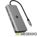 ICY BOX IB-DK4061-CPD Bedraad USB 3.2 Gen 1 (3.1 Gen 1) Type-C Grijs