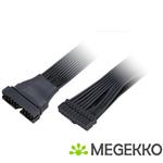 Akasa USB 3.0 19-pin internal extension cable with low-profile connector Zwart