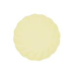 Gele Borden Rond Swirl Pastel 18,8cm 6st