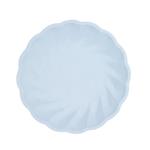 Lichtblauwe Borden Rond Swirl Pastel 18,8cm 6st