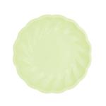 Groene Borden Rond Swirl Pastel 22,9cm 6st
