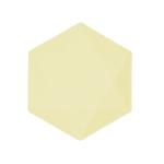 Gele Borden Zeshoek 20,8cm 6st