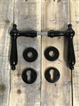Paar deurklink - deurbeslag zoals antieke, ijzer Blackline