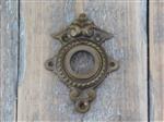 Rozet - gepatineerd messing - voor deurklink of knop