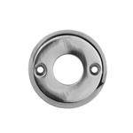 Klinkrozet - gepolijst messing - rond