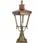 Lamp messing-koper XL op voet, geweldige uitstraling!!