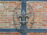 Wandornament met Franse Lelie - Metaal - Vintage Brown