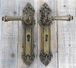 Klassieke set deurbeslag - messing - robuust - PZ92