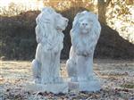 Set leeuwen - links en rechts kijkend - polystone wit