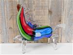 Glasgeblazen Murano style paard, vol in kleur, prachtig ontwerp. LAATSTE!!