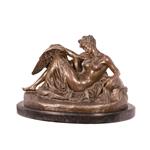 Een bronzen beeld/sculptuur van ''LEDA AND THE SWAN''